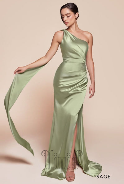 Vivid Formal Ashlyn Gown in Sage / Greens