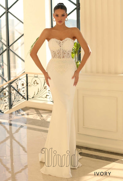 Nicoletta Audrey Gown NC1007 in Ivory / Whites