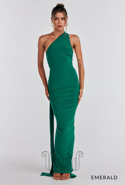 Melani The Label Constantina Gown in Emerald / Greens