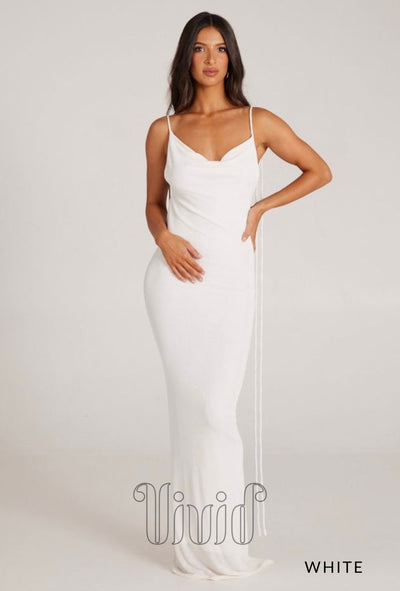 Melani The Label Cristina Gown in White / Whites