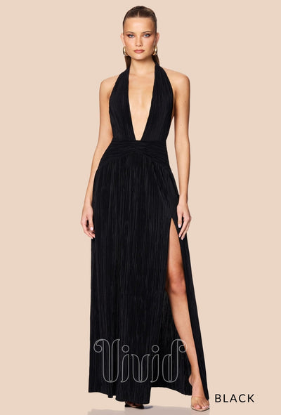Nookie Desiree Halter Gown in Black / Blacks