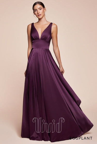 Vivid Core Fleur Gown in Eggplant / Purples