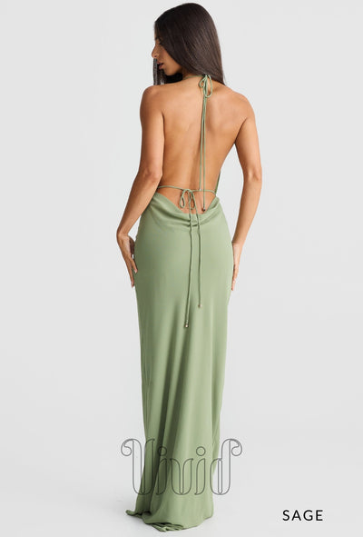 Melani The Label Lopez Gown in Sage / Greens
