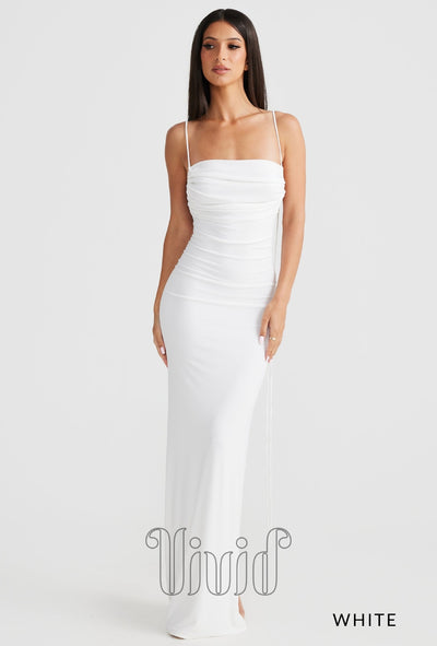 Melani The Label Natali Gown in White / Whites