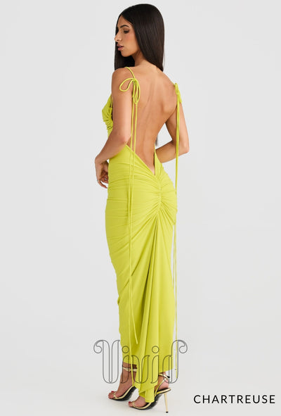 Melani The Label Olivia Dress in Chartreuse / Greens