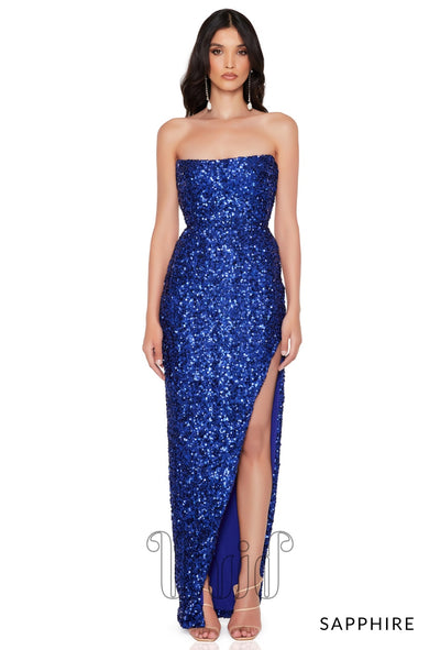 Nookie Revel Strapless Gown in Sapphire / Blues