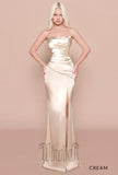 Sirene Satin Split Gown