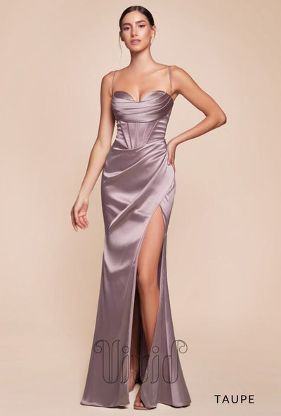 Vivid Core Stella Gown in Taupe / Purples