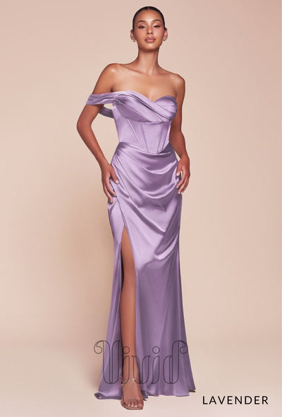 Vivid Formal Stella One Shoulder Gown in Lavender / Purples