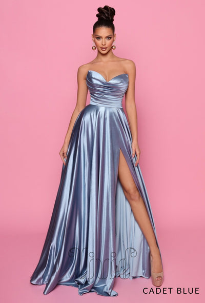 Nicoletta Zoey Ball Gown NP158 in Cadet Blue / Blues