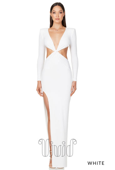 Nookie Jewel Gown in White / Whites