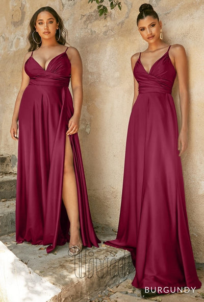 Vivid Curve Laguna Gown in Burgundy / Reds