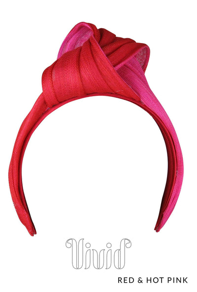 Morgan & Taylor Laurent Turban in Red/Hot Pink / Multicoloured