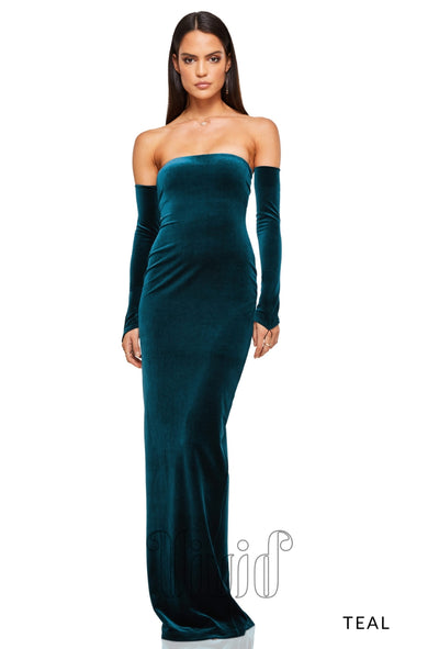 Nookie Majesty Gown in Teal / Greens