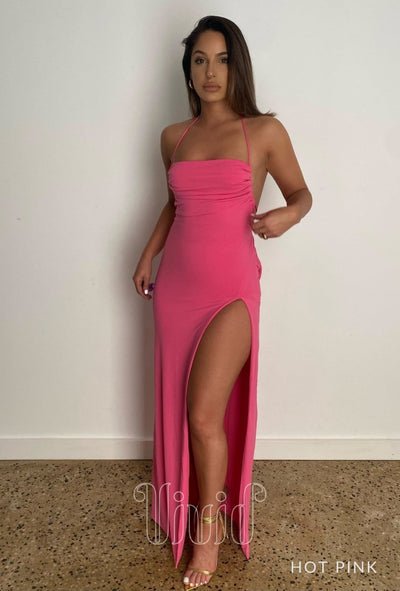 Melani The Label Marlo Gown in Hot Pink