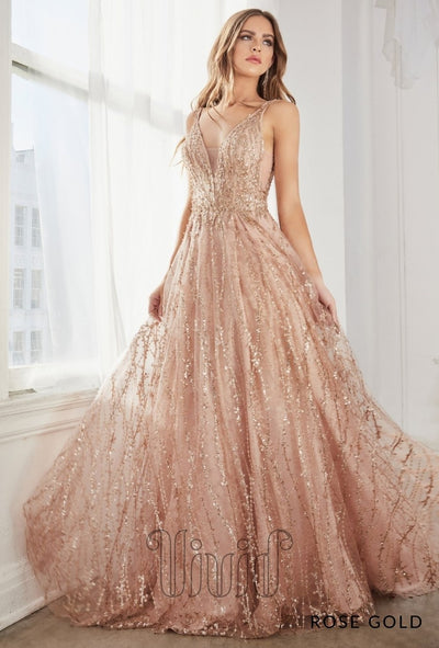 Vivid Luxe Zuri Gown in Rose Gold / Golds