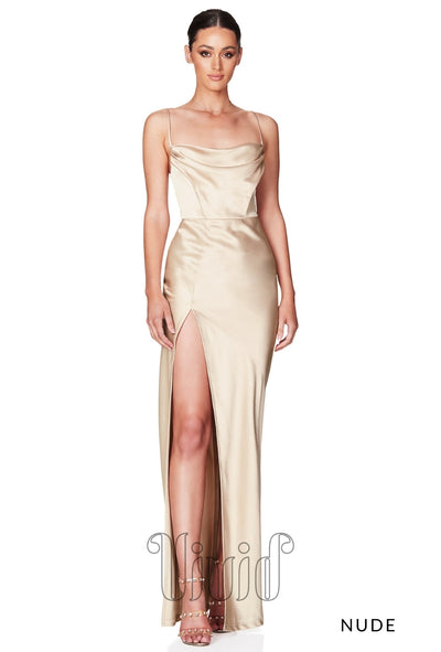 Nookie Dream Draped Gown in Nude / Nude & Neutrals